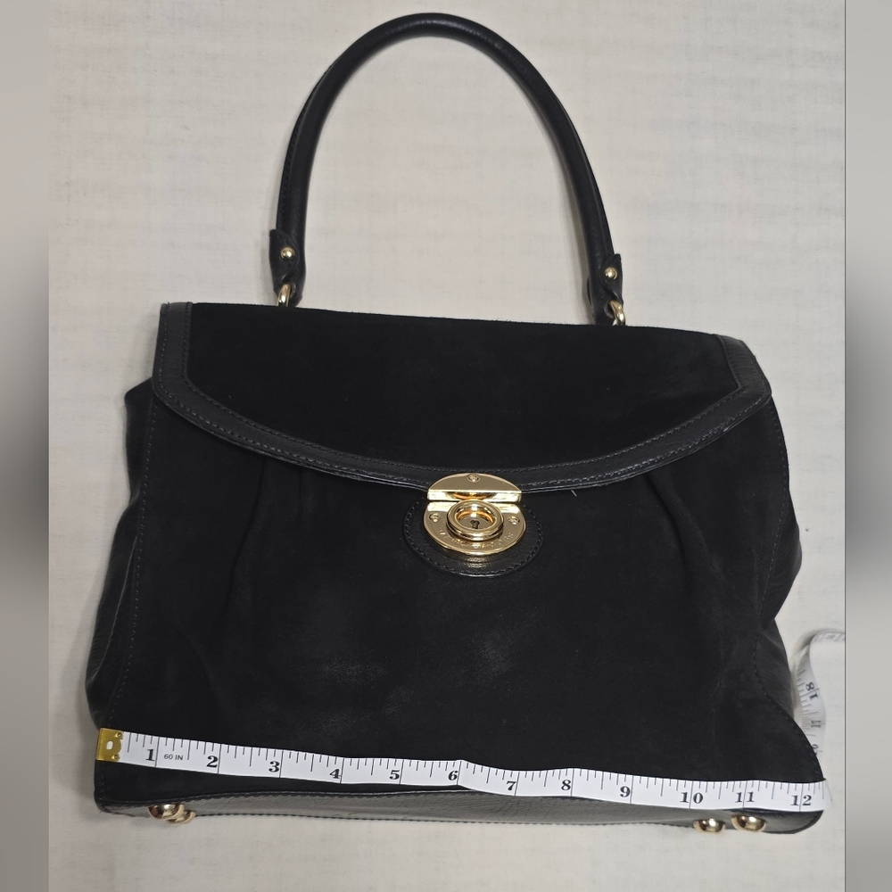 Marc Jacobs Black Suede Top-Handle Shoulder Bag - Picture 16 of 17